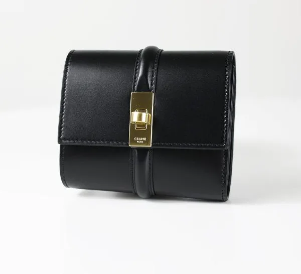 CELINE 16（セーズ）スモール トリフォールドウォレット 10F523CQ7 ブラック