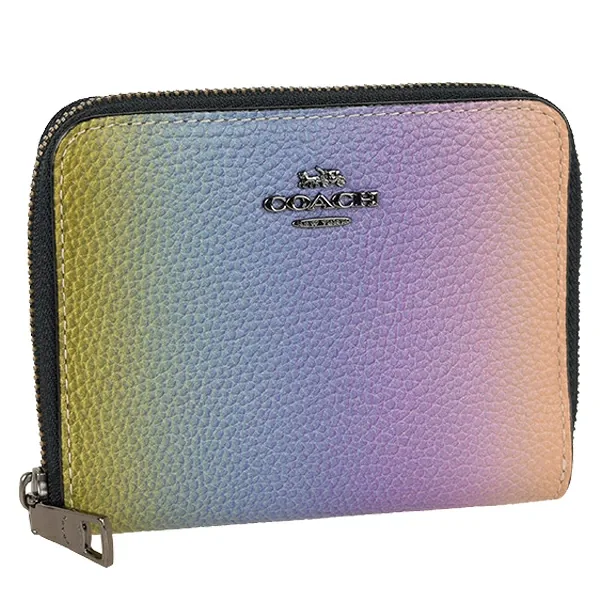COACH スモール ジップ アラウンド ウォレット ウィズ オンブレ