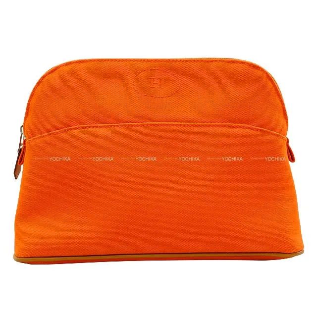 Hermès ボリード ポーチ MM オレンジ コットン