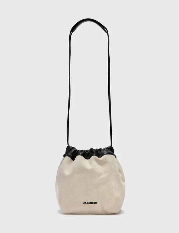 Jil Sander ドローストリング クロスボディバッグ(キャンバス)
