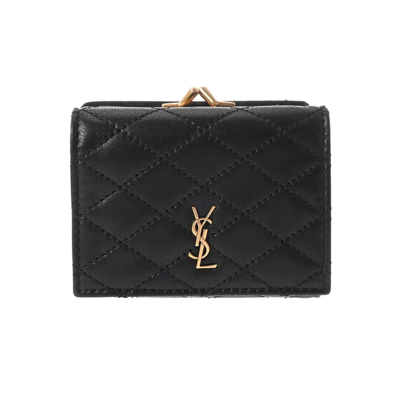 Saint Laurent ギャビー コンパクトウォレット 734494 ブラック